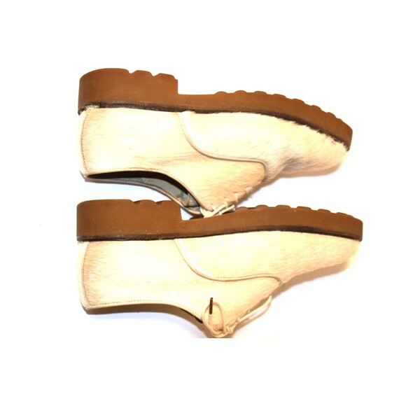 Pons Quintana Horsehair Cowhide Leather Oxford Shoes Women's sz 6 Cream Ivory - Picture 8 of 12